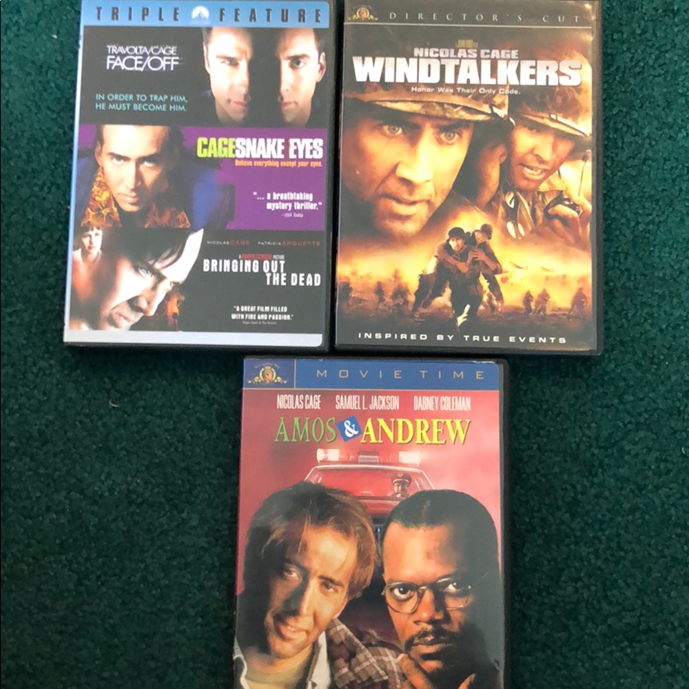 Movies DVDs 5 total Nicolas Cage